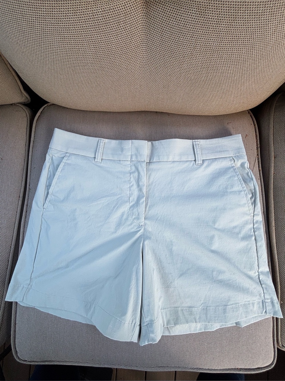 J. Crew Cream Women's 5” Tech Recycled Stretch Nylon Shorts - Sz 8